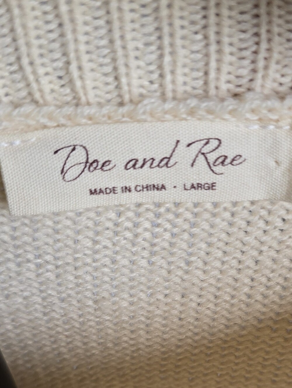 Cozy Cream Crewneck Sweater with Rust 'Pumpkin' Embroidery Fall, Cottagecore - Picture 5 of 7